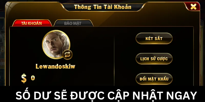 Số dư từ sự kiện được cập nhật nhanh